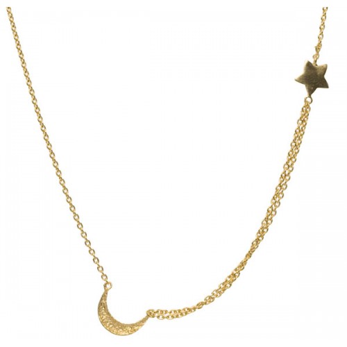 Baby Moon and Star Necklace