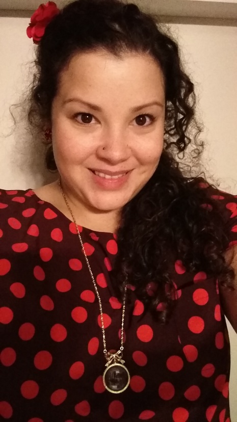 Workwear wednesday - red polka dot top selfie